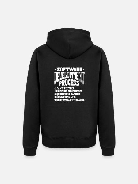 Software Developer Programmer Software - Unisex Premium Organic Zip Hoodie - black