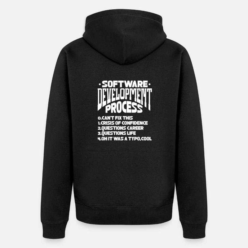 Softwareentwickler Programmierer Software - Unisex Premium Bio Zip Hoodie - Schwarz