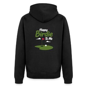 Golf Anniversaire Golf Club Golf Ball Cadeau - Veste à capuche bio Premium Unisexe - noir - Dos - Nico (187cm)