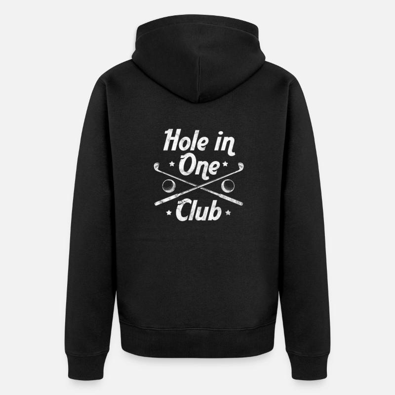 Golf - Unisex Premium Bio Zip Hoodie - Schwarz