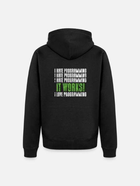 Programmeur - Veste à capuche bio Premium Unisexe - noir