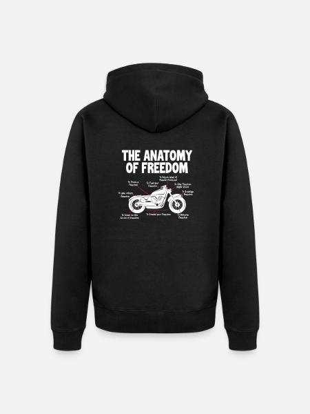 Biker - Unisex Premium Organic Zip Hoodie - black