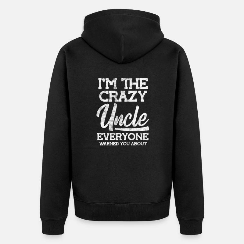 Onkel - Unisex Premium Bio Zip Hoodie - Schwarz