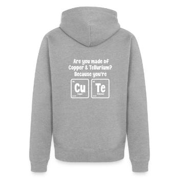 Chimie - Veste à capuche bio Premium Unisexe - gris chiné - Dos - Nico (187cm)