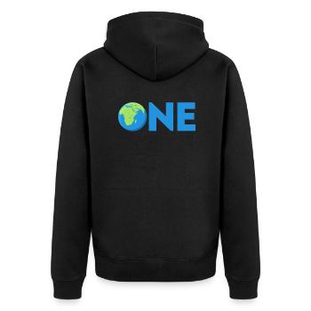 Changement climatique - Veste à capuche bio Premium Unisexe - noir - Dos - Nico (187cm)