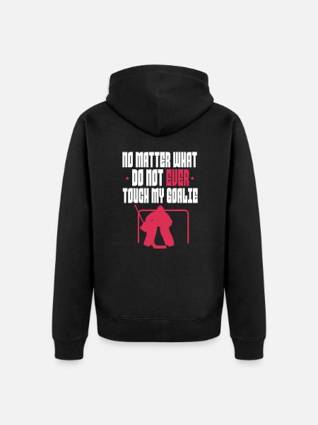 Hockeytormann - Unisex Premium Bio Zip Hoodie - Schwarz