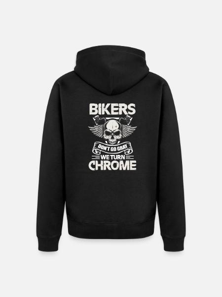 Biker - Unisex Premium Organic Zip Hoodie - black