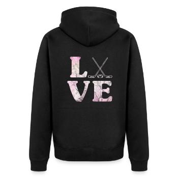 Masque de hockey sur glace Hockey Girl Ice Hockey Team Cadeau - Veste à capuche bio Premium Unisexe - noir - Dos - Nico (187cm)