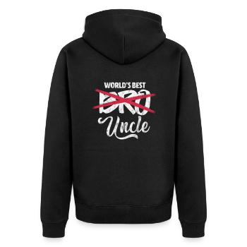 Oncle - Veste à capuche bio Premium Unisexe - noir - Dos - Nico (187cm)