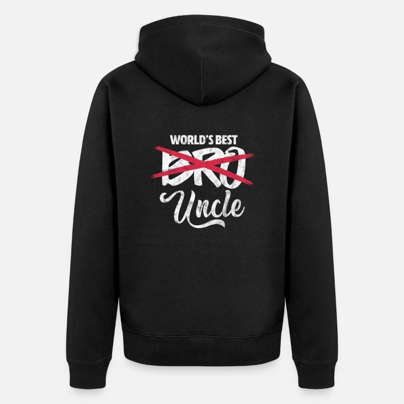 Onkel - Unisex Premium Bio Zip Hoodie - Schwarz