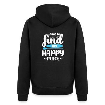 SUP - Unisex Premium Bio Zip Hoodie - Schwarz - Hinten - Nico (187cm)