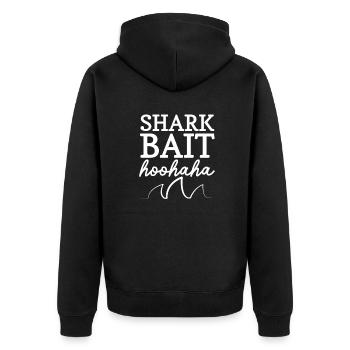 Shark - Unisex Premium Organic Zip Hoodie - black - Back - Nico (187cm)