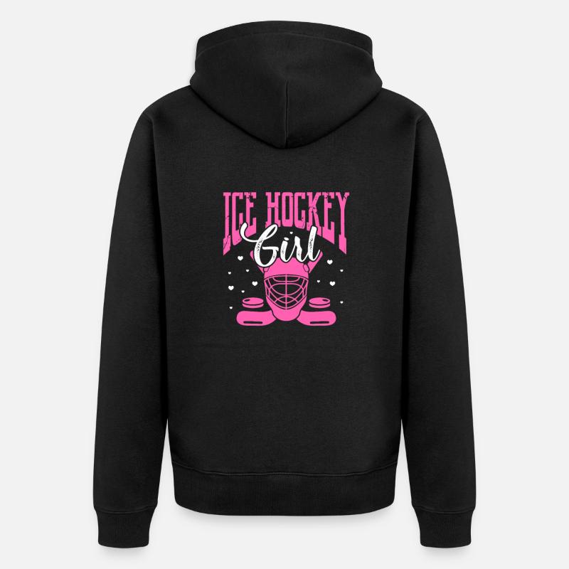 HockeyEuse - Veste à capuche bio Premium Unisexe - noir