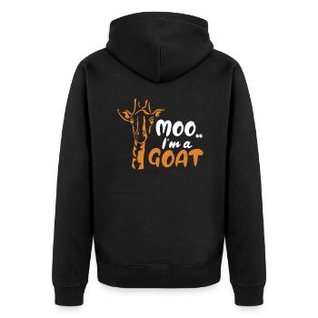 Chèvre Farm Farmer Goats Farmer Gift - Veste à capuche bio Premium Unisexe - noir - Dos - Nico (187cm)