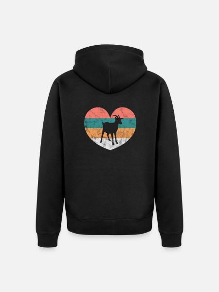 Goat - Unisex Premium Organic Zip Hoodie - black