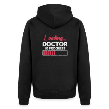 Doctor Medicine Doctor Doctor Physician Assistant Gift - Unisex Premium Organic Zip Hoodie - black - Back - Nico (187cm)
