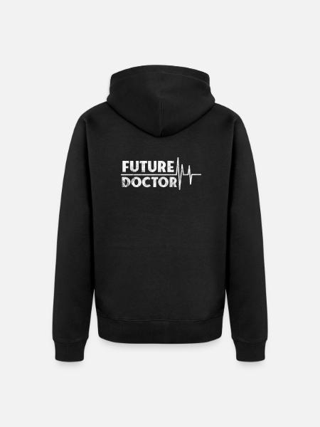 Arzt Medizin Doktor Ärztin Arzthelferin Geschenk - Premium økologisk unisex-hættejakke - sort