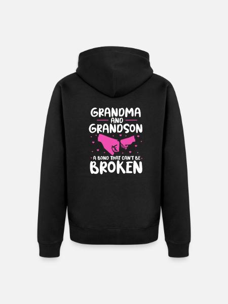 Grand-mère Petits-enfants - Veste à capuche bio Premium Unisexe - noir