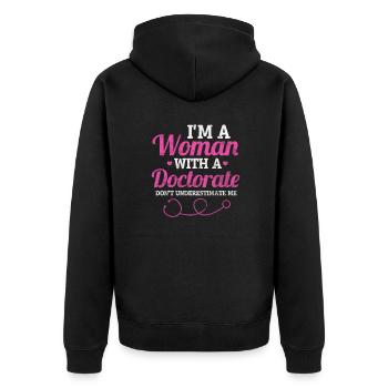 Doctor Medicine Doctor Doctor Physician Assistant Gift - Unisex Premium Organic Zip Hoodie - black - Back - Nico (187cm)
