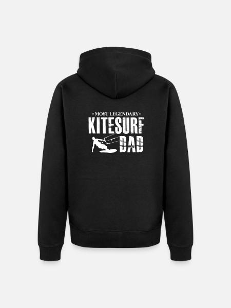 Kite Father - Unisex Premium Organic Zip Hoodie - black