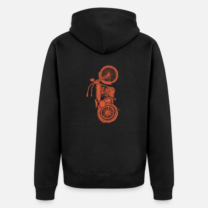 Biker - Unisex Premium Bio Zip Hoodie - Schwarz