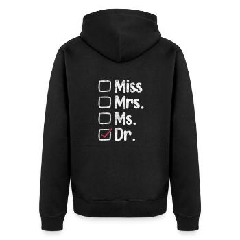 Doctor Medicine Doctor Doctor Physician Assistant Gift - Unisex Premium Organic Zip Hoodie - black - Back - Nico (187cm)