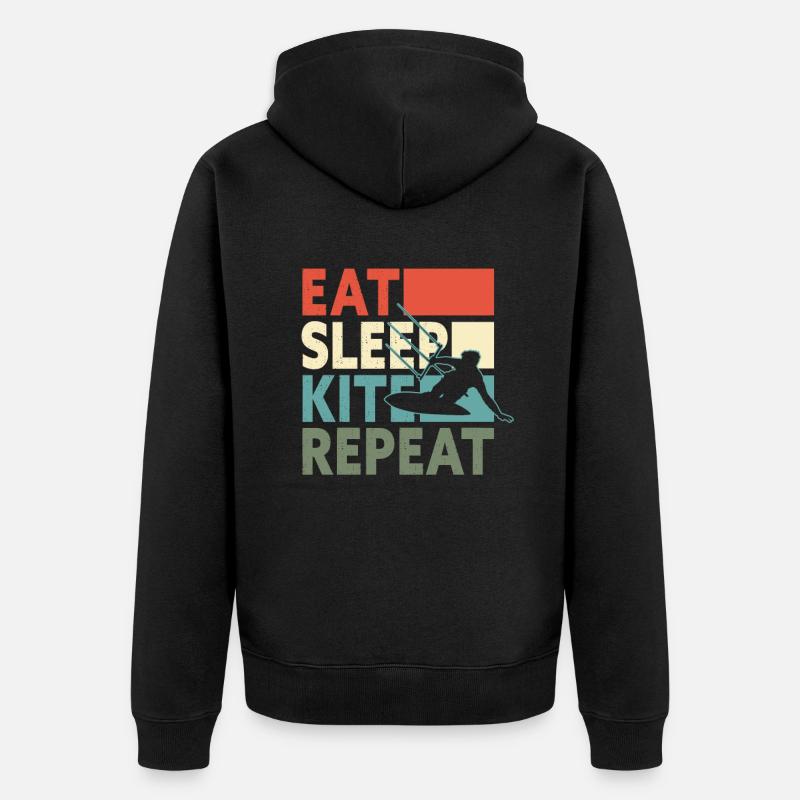 Kitesurf - Veste à capuche bio Premium Unisexe - noir