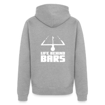 Kitesurf - Veste à capuche bio Premium Unisexe - gris chiné - Dos - Nico (187cm)
