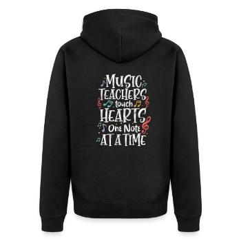 Music Teacher Music Teacher Musical Instrument Gift - Unisex Premium Organic Zip Hoodie - black - Back - Nico (187cm)
