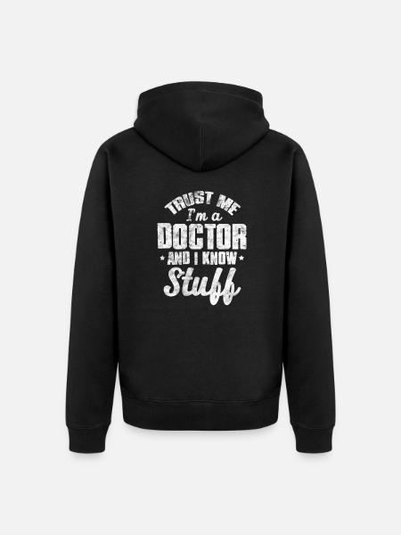 Arzt Medizin Doktor Ärztin Arzthelferin Geschenk - Premium økologisk unisex-hættejakke - sort