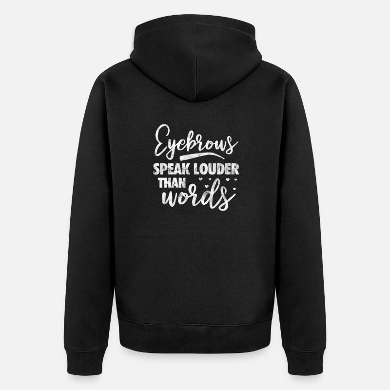 Sourcils Sourcils Beauticienne Cadeau - Veste à capuche bio Premium Unisexe - noir
