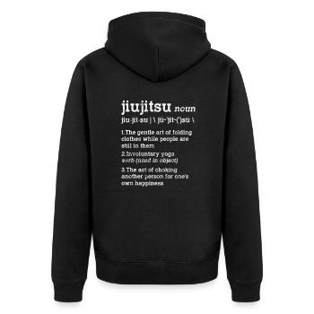 Jiu Jitsu Bjj Arts Martiaux Jiu-Jitsu Combat Cadeau - Veste à capuche bio Premium Unisexe - noir - Dos - Nico (187cm)
