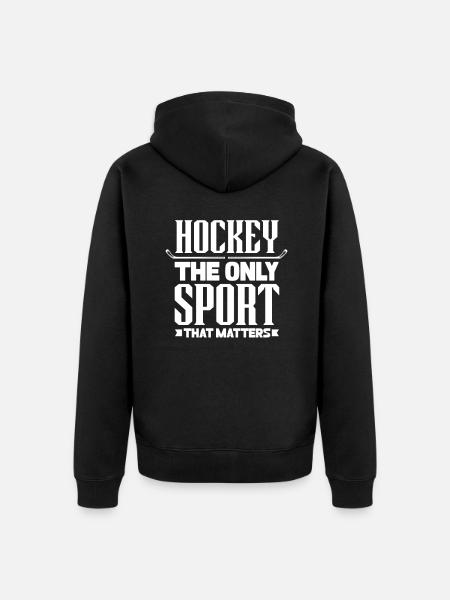 Eishockey - Unisex Premium Bio Zip Hoodie - Schwarz