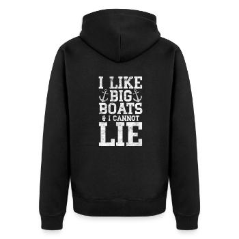 Bateau Capitaine Bateau à moteur Voilier Cadeau - Veste à capuche bio Premium Unisexe - noir - Dos - Nico (187cm)