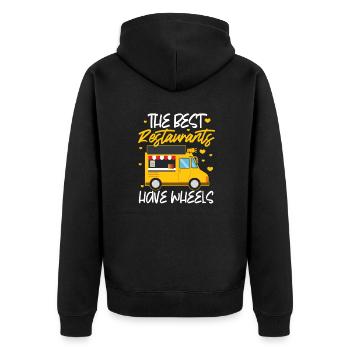 Food Truck Fast Food Streetfood Burger Cadeau - Veste à capuche bio Premium Unisexe - noir - Dos - Nico (187cm)