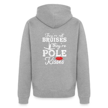 Pole Dance - Unisex Premium Bio Zip Hoodie - Grau meliert - Hinten - Nico (187cm)