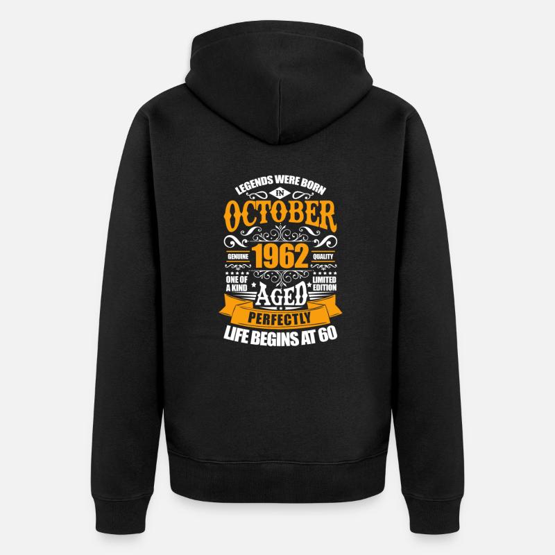 Octobre 1962 - Veste à capuche bio Premium Unisexe - noir