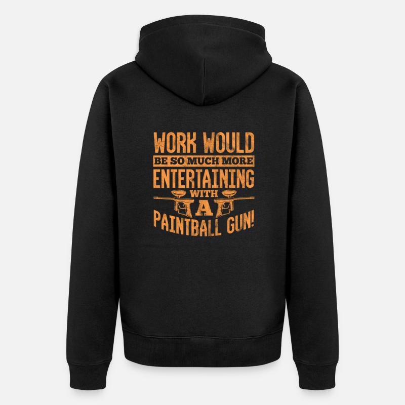 Paintball - Unisex Premium Bio Zip Hoodie - Schwarz
