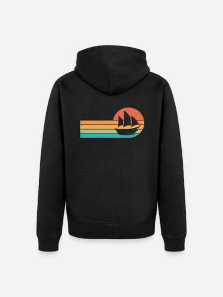 Captain - Unisex Premium Organic Zip Hoodie - black