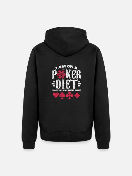 Poker - Unisex Premium Organic Zip Hoodie - black
