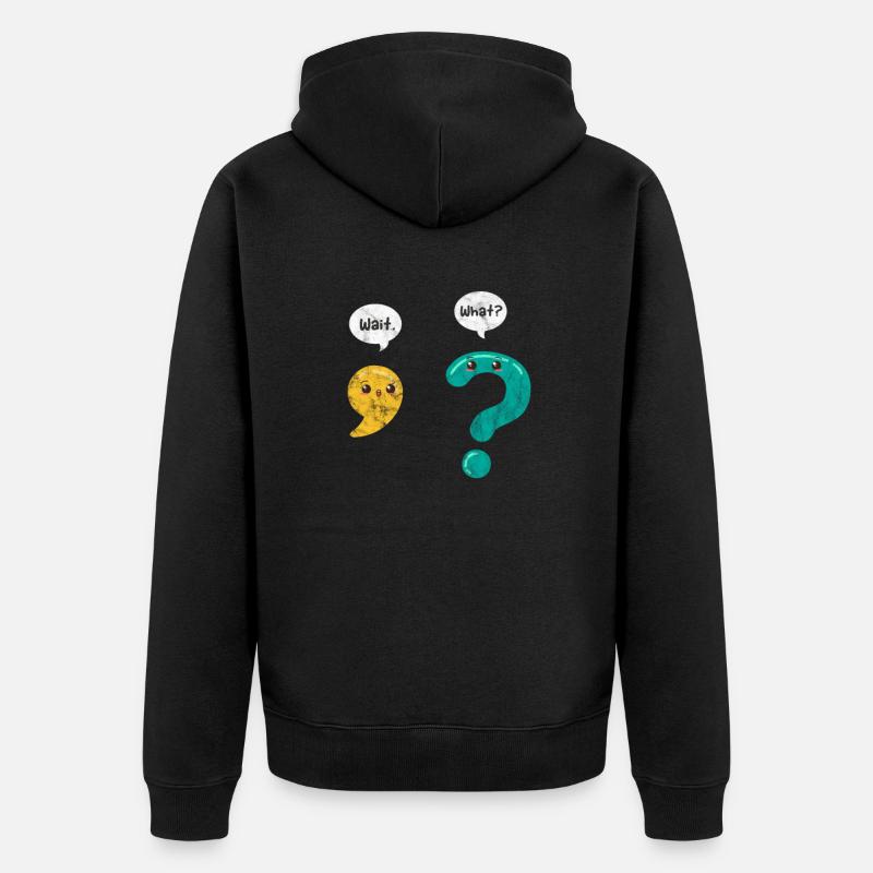 Grammatik Lehrer - Unisex Premium Bio Zip Hoodie - Schwarz