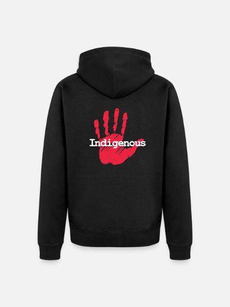 Indian - Unisex Premium Organic Zip Hoodie - black