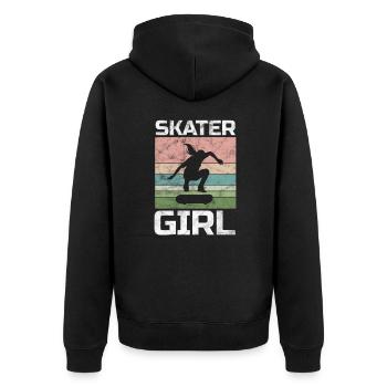 Skateboard Skater Fille Skate Skate Cadeau - Veste à capuche bio Premium Unisexe - noir - Dos - Nico (187cm)