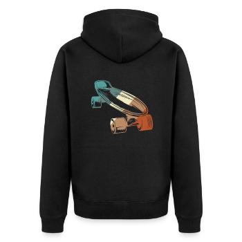 Longboard - Veste à capuche bio Premium Unisexe - noir - Dos - Nico (187cm)