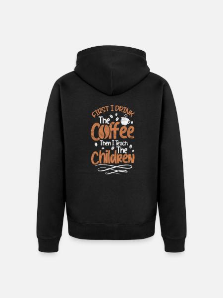 Café enseignant enseignant - Veste à capuche bio Premium Unisexe - noir