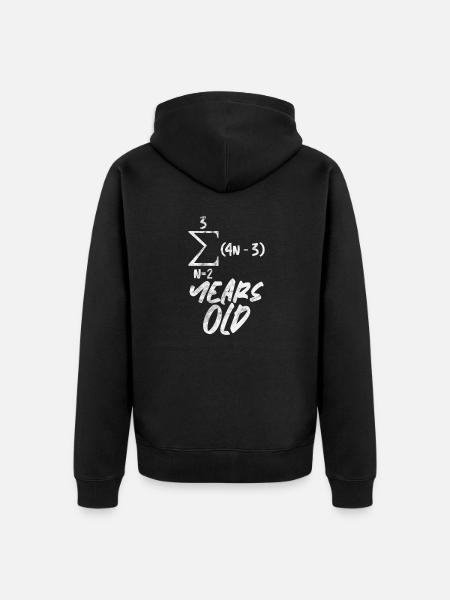 14th Birthday Mathematics - Unisex Premium Organic Zip Hoodie - black