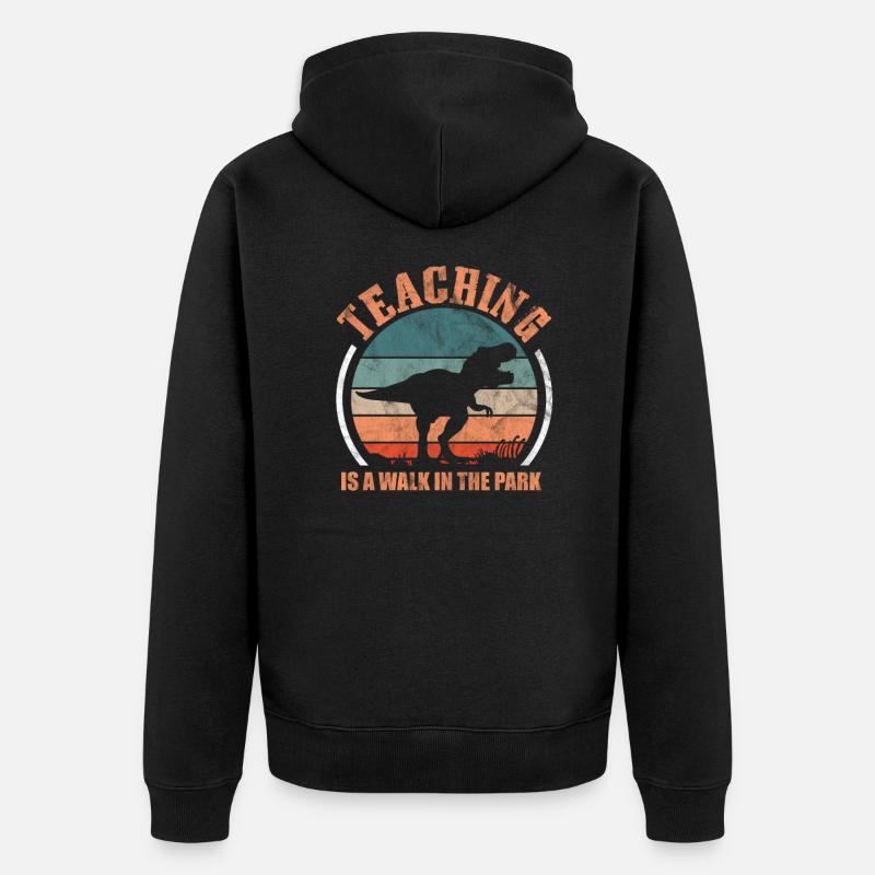 Lehrer Lehrerin - Unisex Premium Bio Zip Hoodie - Schwarz