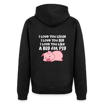 Cochon - Veste à capuche bio Premium Unisexe - noir - Dos - Nico (187cm)