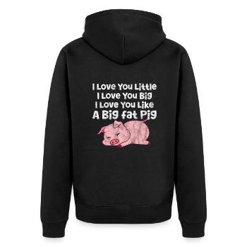 Cochon Cochon PorcLet Semer Des Cochons Cadeau - Veste à capuche bio Premium Unisexe - noir - Dos - Nico (187cm)