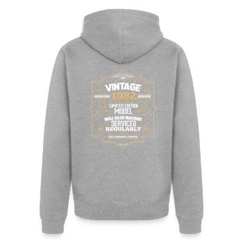 1982 - Veste à capuche bio Premium Unisexe - gris chiné - Dos - Nico (187cm)